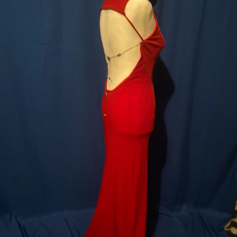 Red long dress